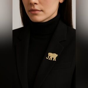 Signed Butler Elephant Brooch